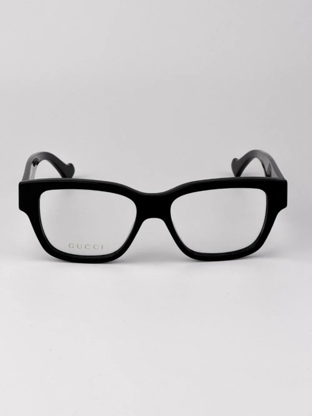 Gucci GG1428O 001 Square Eyeglasses Shiny Black NEW AUTHENTIC